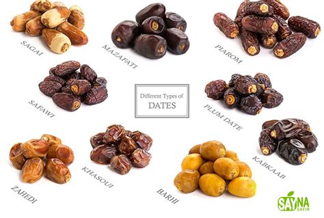 What Are The Different Types Of Dates Sayna Safir