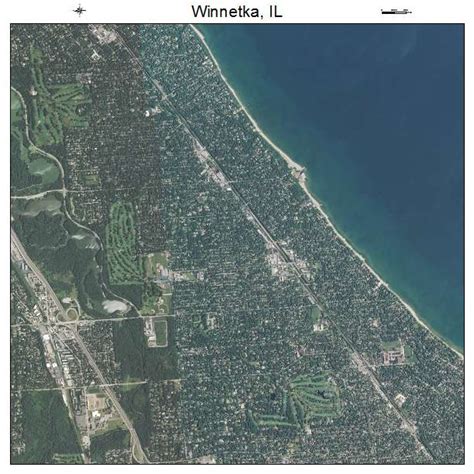 Aerial Photography Map Of Winnetka Il Illinois