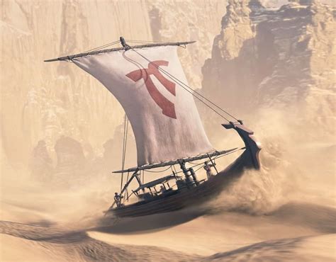 Sand Ship Sailing Artwork Airship Art Dungeons And Dragons Art