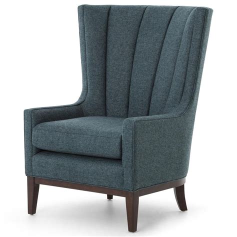 Searching for a grey armchair to go with your living room look? Vida Modern Classic Dark Peacock Teal Fabric Wood Wing ...