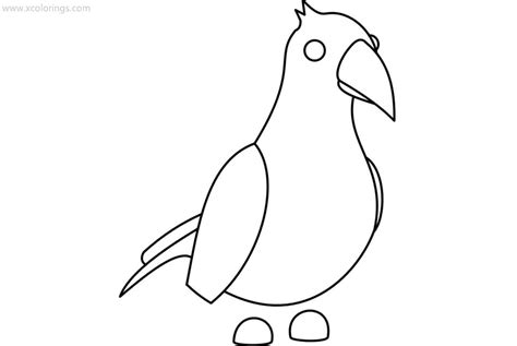 Roblox Adopt Me Coloring Pages Crow Pets Drawing Coloring Pages