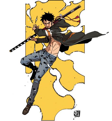 Artstation Onepiece Trafalgar Law Fanart Yungun Yun Ikwon One Piece Drawing One Piece