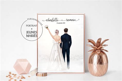 Best gifts for couples in 2021 curated by gift experts. Married Gift - Wedding Couple Portrait - Personalized ...