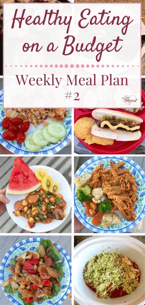 Healthy Eating On A Budget Weekly Meal Plan 2
