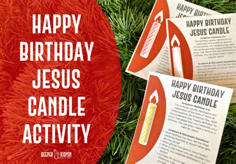 Happy Birthday Jesus Candle Activity Deeper Kidmin