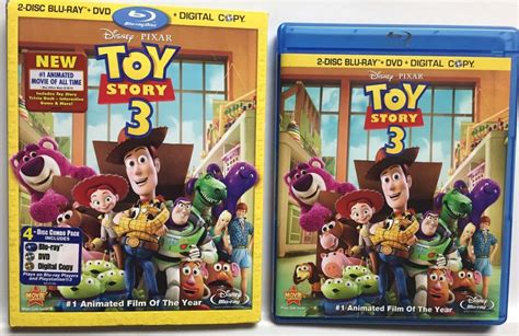 Disneys Toy Story 3 2010 Blu Raydvd20104 Disc Wembossed Foil