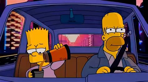 Bart And Homer Chill Drive 4k Live Wallpaper Desktophut