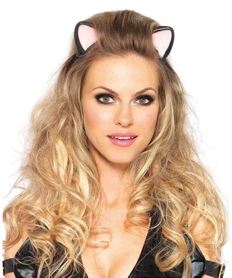 latex kitty kat ear headband cosplay halloween costume ears