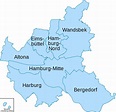 Mapa de Hamburgo - Turismo.org