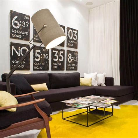 Black And Yellow Living Room Decor Home Design Ideas For Small Spaces