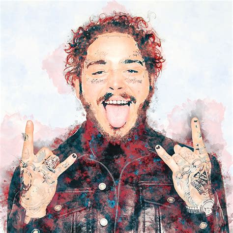 Post Malone Hip Hop Artist Hip Hop Art Print Rapper Poster Etsy