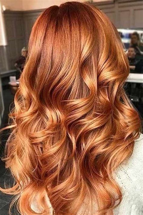 hair color 2017 2018 golden copper hair tones redhair wavyhair ️ a dark light ombre or