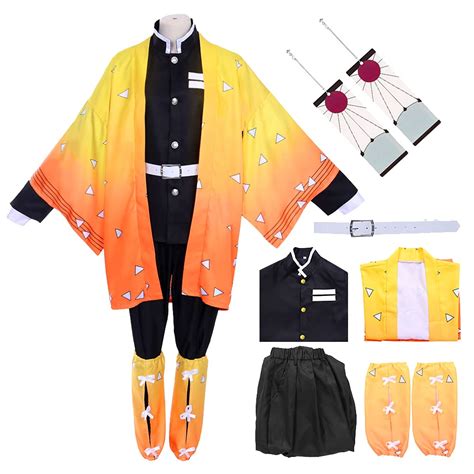 Buy Demon Slayer Agatsuma Zenitsu Cosplay Anime Costume Kimetsu No