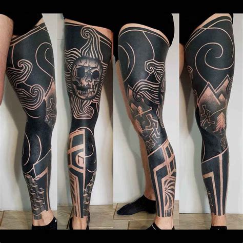 Black Leg Tattoo Sleeve Best Tattoo Ideas Gallery Leg Sleeve Tattoo