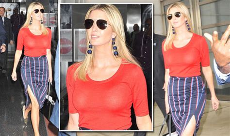 Ivanka Trump Donalds Daughter Flashes Bra In See Through Jumper And