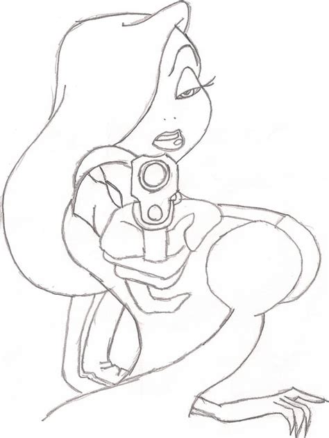 Jessica Rabbit Cartoon Drawing Sketch Coloring Page
