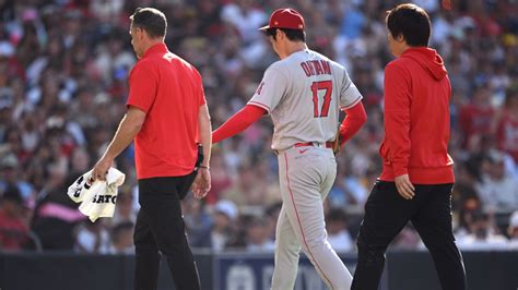 Shohei Ohtani Injury Update Los Angeles Angels Star Leaves Game Early