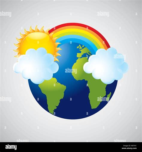 Planeta Tierra Clima MeteorologÍa Cloud Rainbow Ilustración Vectorial