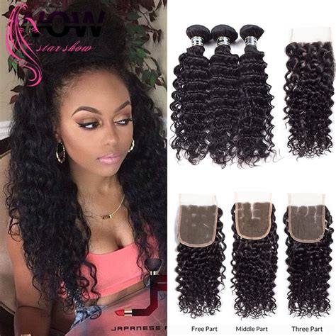 mink indian curly virgin hair with closure 3 bundles 7a deep wave indian virgin hair with