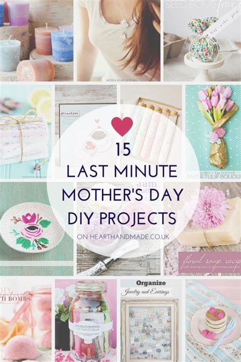 Mother's day homemade gifts would also be great for grandma! 15 Last Minute Mother's Day DIY Projects - Heart Handmade ...