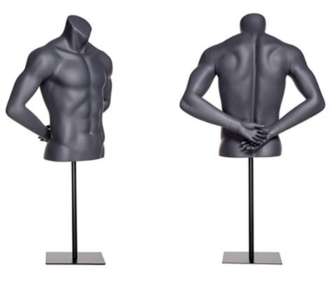 Headless Mannequins Male Athletic Torso Form Arms Behind Back