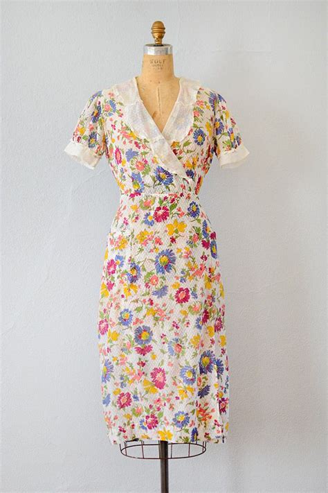 Vintage 1930s Dress 30s Vintage Floral Dress 1930s 30s 30svintage