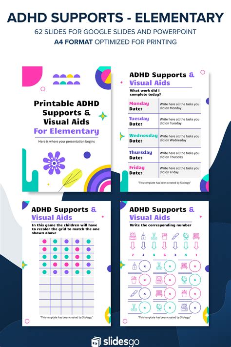 Printable Adhd Supports And Visual Aids For Elementary