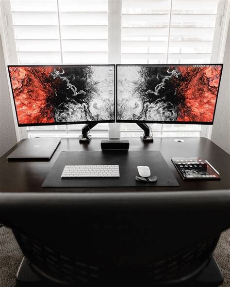 Dual Monitor Window Setup Spaceboundsetups Desk Setup Home Office