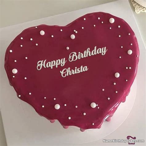Happy Birthday Christa Cakes Cards Wishes