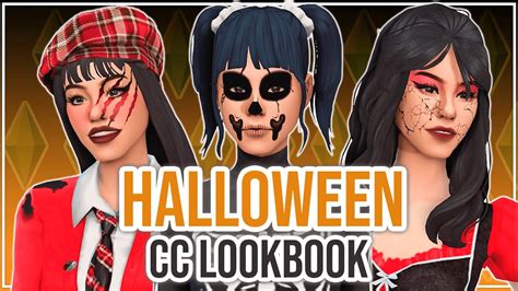 Halloween Lookbook 👻🎃 Sims 4 Cc Create A Sim Youtube