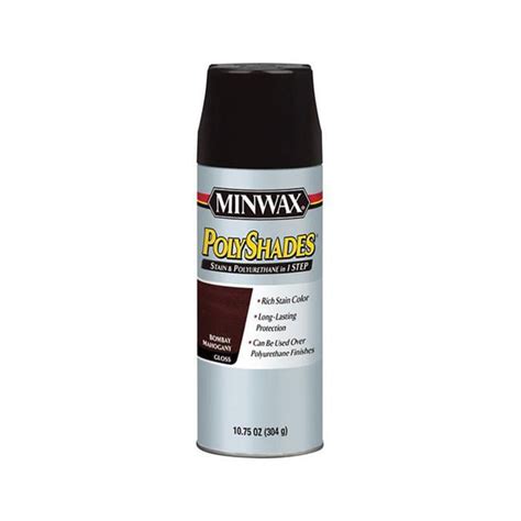 Minwax 1609163 1075 Oz Polyshades Bombay Mahogany Gloss Spray Stain