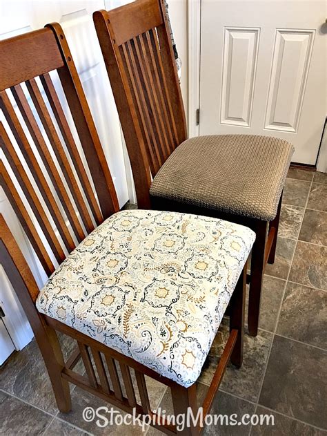 How To Redo The Fabric On Kitchen Chairs Dining Chair Makeover