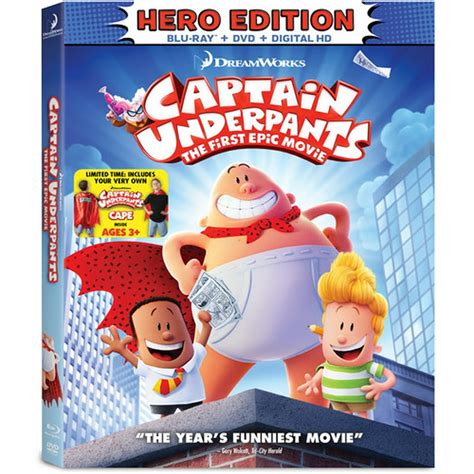 Captain Underpants The First Epic Movie Hero Edition Blu Ray Dvd