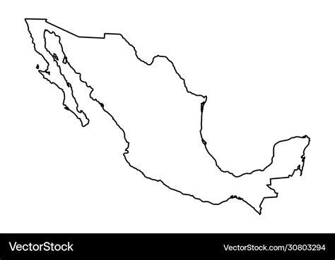 Transparent Mexico Outline Png Vector Mapa De Mexico Png Png Images
