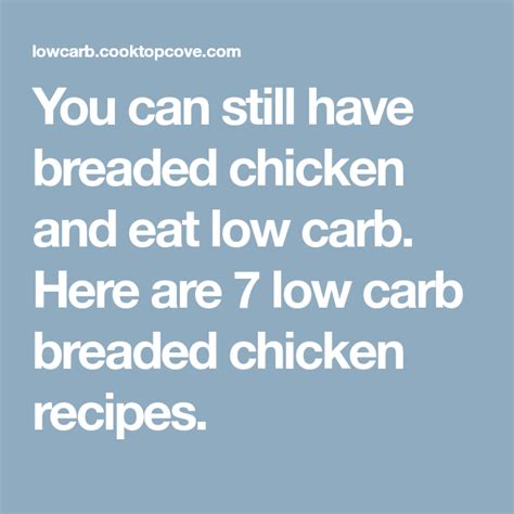 We did not find results for: You can still have breaded chicken and eat low carb. Here ...