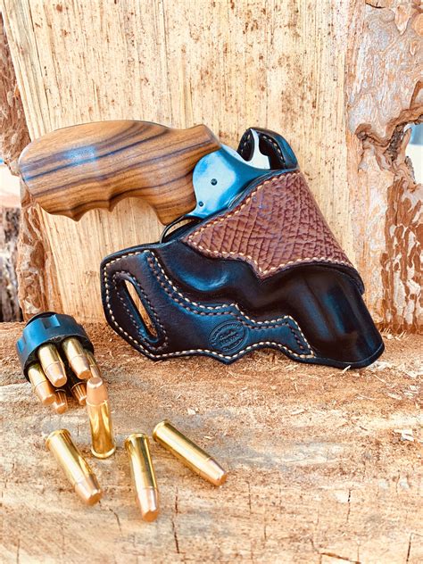 Leather Holster With Shark Skin Trim I Made For My Colt