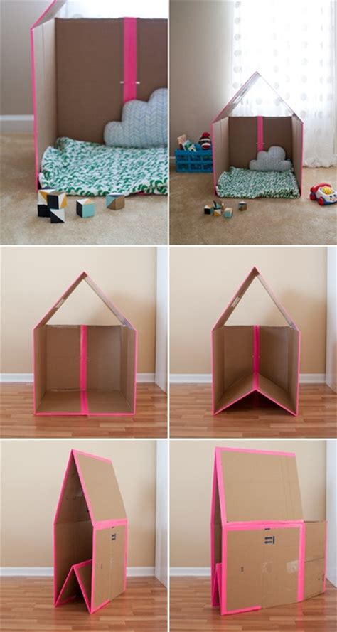 Collapsible Cardboard House Fun Crafts Kids