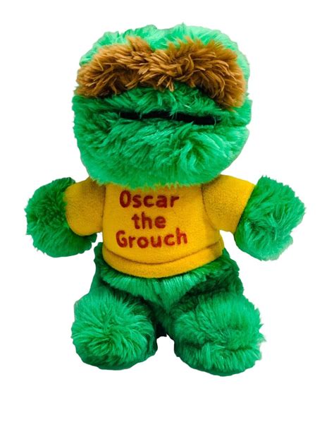 Oscar The Grouch 8 Plush Stuffed Animal Vintage Hasbro Softies Sesame