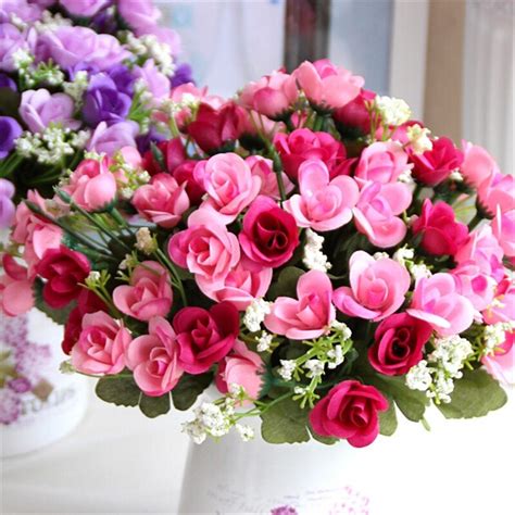 A wide variety of artificial flowers cheap bulk options are available to you, such as occasion, type. Hot 5 fork 15 head Wholesale cheap silk roses flower ...