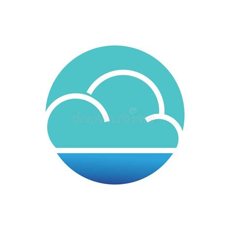 Cloud Illustration Logo Vector Flat Design Stock Vector Illustration