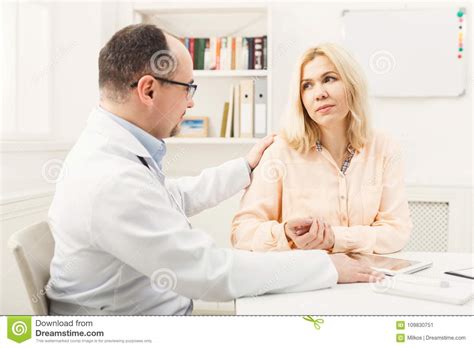 Doctor Consulting Woman In Hospital Stock Image Image Of Doctor