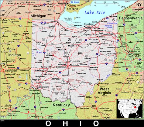 Ohio On Map Of Us