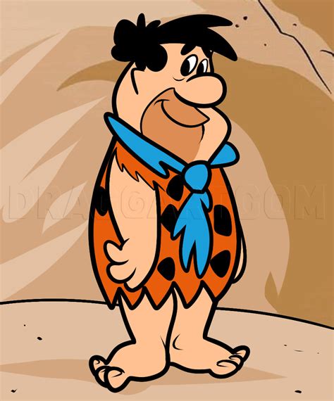 How To Draw Fred Flintstone Step By Step Drawing Guide By Dawn