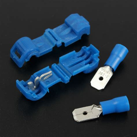 Blue 20pcs Solderless Female Quick Connector And Male Terminals Wiring Pluggable Ebay