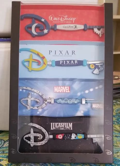 Disney Store Starter Key Collection Set Animation Pixar Marvel Star