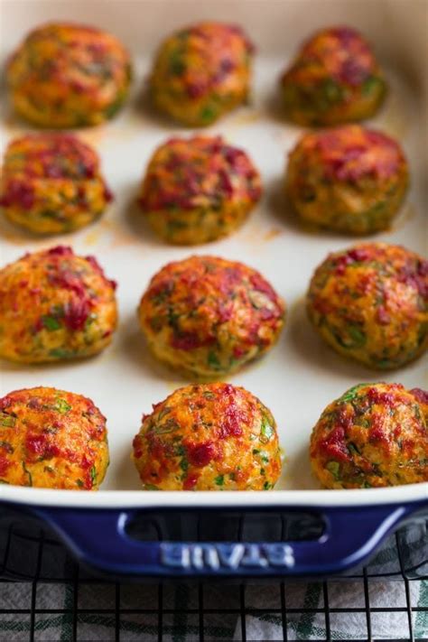 Bake, uncovered, at 400° for 20 minutes. Baked Chicken Meatballs {Easy and Healthy!} - WellPlated.com