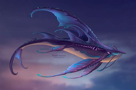 Sky Whales On Behance Sea Creatures Art Alien Creatures Fantasy