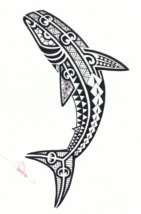 Tribal Shark Drawing At Getdrawings Free Download