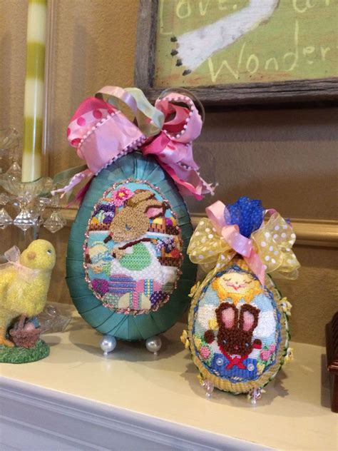 Mcm Needlepoint Stitched In 2013 Easter Eggs Needlepoint Stitches