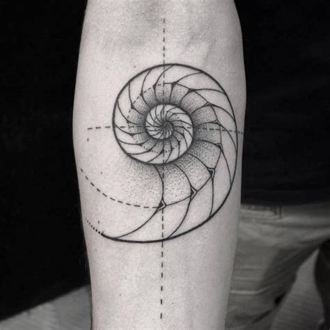 Pin By Suresh B On Sacred Art Spiral Tattoos Fibonacci Tattoo Golden Ratio Tattoo